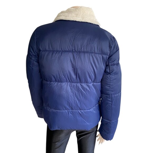 Levi Strauss Women's Puffer Sherpa Jacket Navy Sz M - Picture 4 of 16